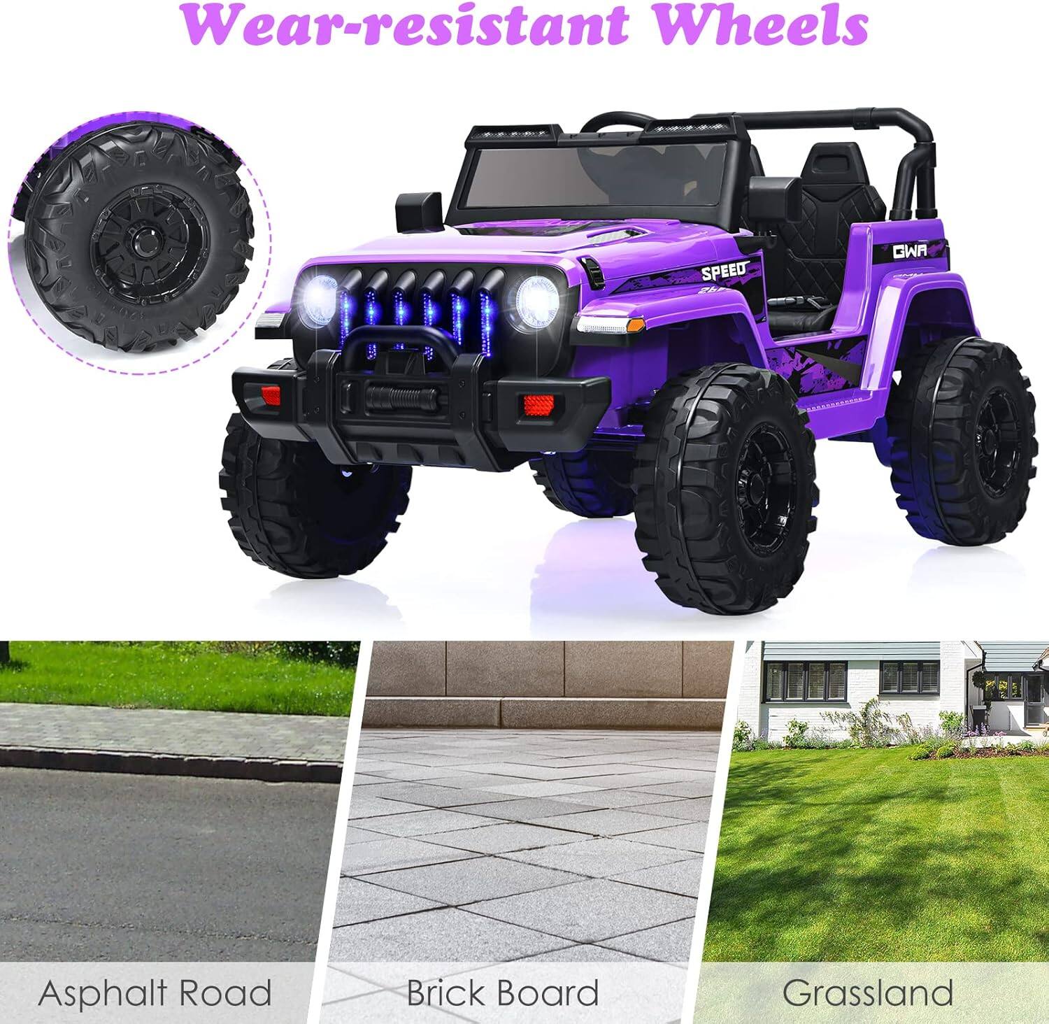 Wear-resistant Wheels

Asphalt Road  
Brick Board  
Grassland