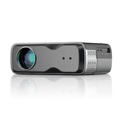 Front. Cluzine - 1080P Smart Multimedia Projector, Android TV, 4K Decoding, 300" Screen, Auto Focus.