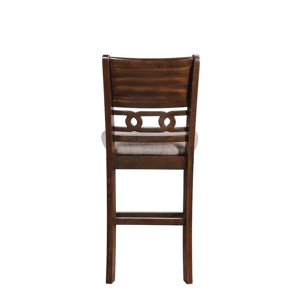 Back. FurniFact - Solid Wood Small Dining Table for 2 – Compact Table and Chairs Set - Cherry.