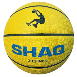 SHAQ - Official Size 7 Basketball 29.5" for Indoor Basketball Durable High Performance Indoor Outdoor Basketball Street - Yellow
