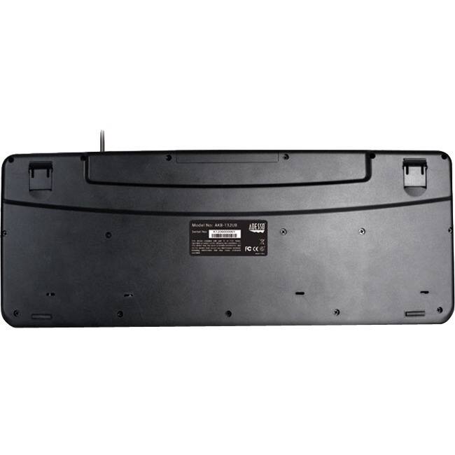 Alt View 3. Adesso - Adesso AKB-132 Multimedia Desktop Keyboard - Cable Connectivity - PS/2 Interface - 104 Key(s) - Media Player, Volume - Black.