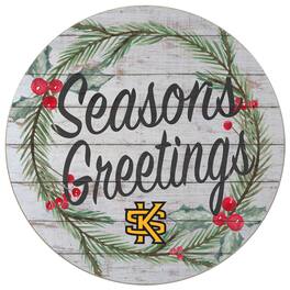 Jardine - Kennesaw State Owls 20'' x 20'' Season's Greetings Circle - White