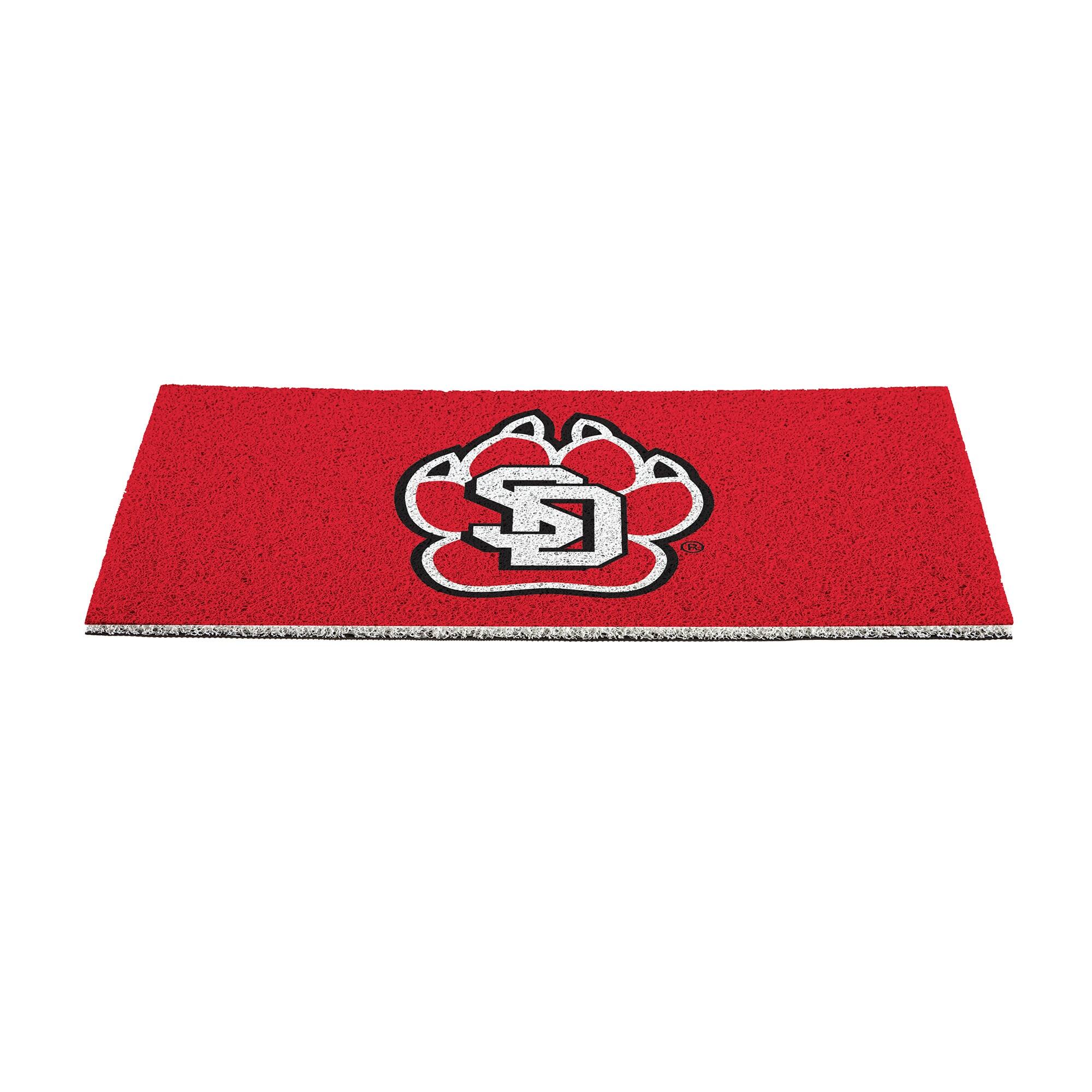 Alt View 1. Evergreen Enterprises - South Dakota Coyotes 16" x 28" Full Color Indoor/Outdoor Logo Turf Mat - Multicolor.