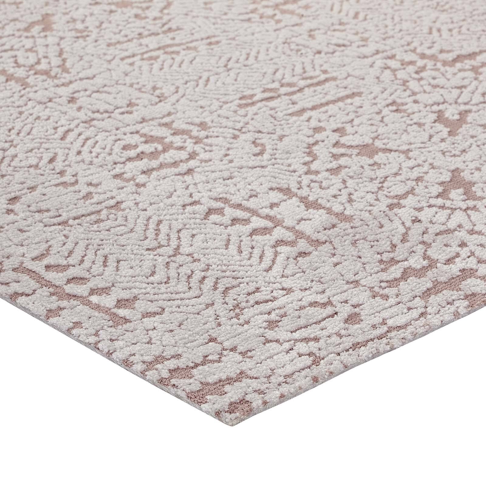 Back. Modway - Javiera Contemporary Moroccan Area Rug - Ivory and Cameo Rose.