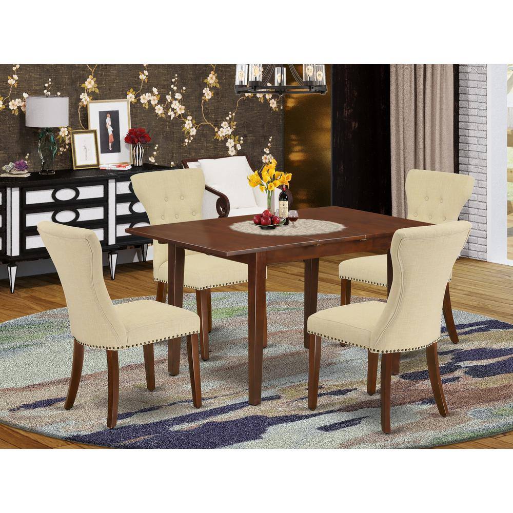 Left. East West Furniture - Dining Room Set Mahogany - Brown.