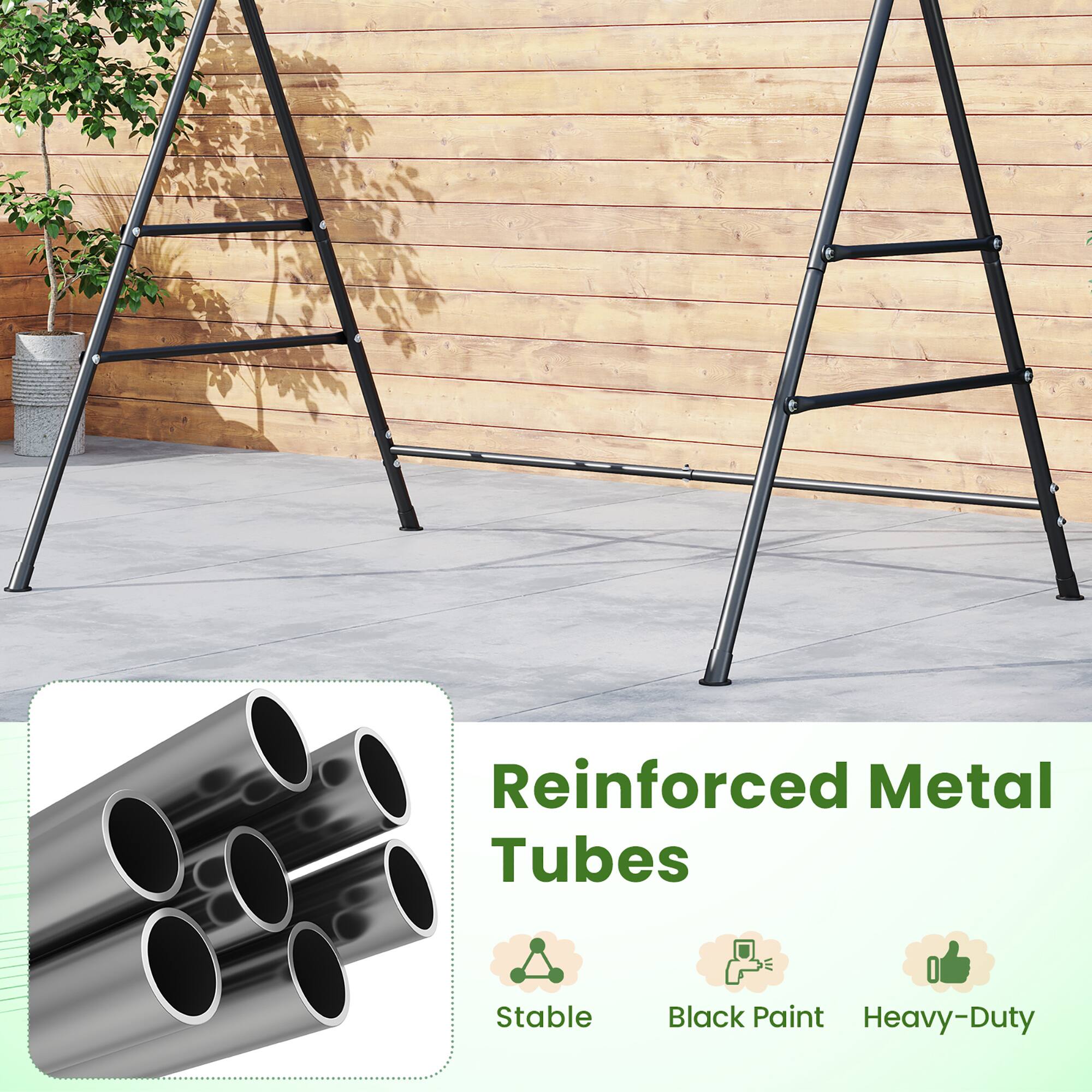 Reinforced Metal Tubes  
Stable  
Black Paint  
Heavy-Duty