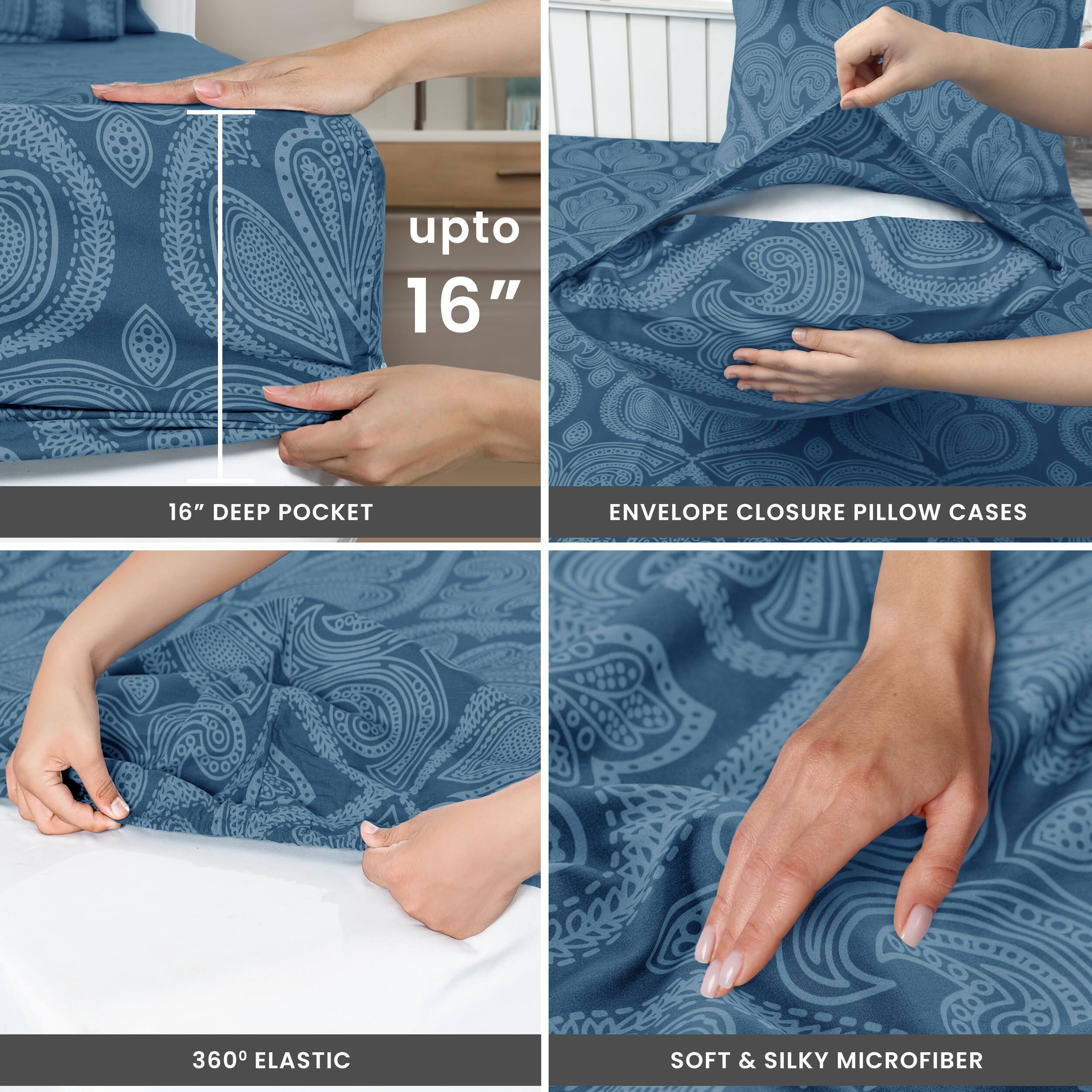 - upto 16"
- 16" DEEP POCKET
- ENVELOPE CLOSURE PILLOW CASES
- 360° ELASTIC
- SOFT & SILKY MICROFIBER