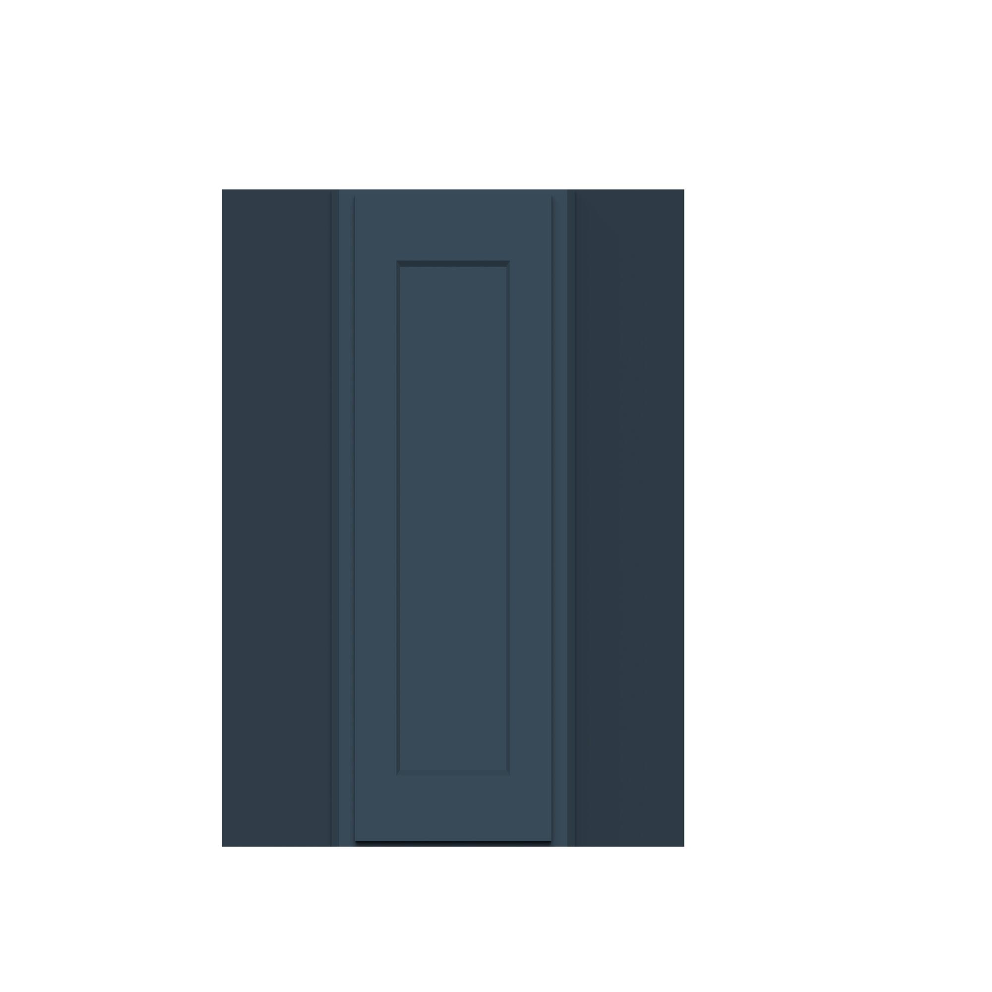 Alt View 1. Boyel Living - 24-in W x 30-in H x 12-in D Shaker RTA Kitchen Diagonal Corner Wall Cabinet with Soft-Close - Charcoal Blue.