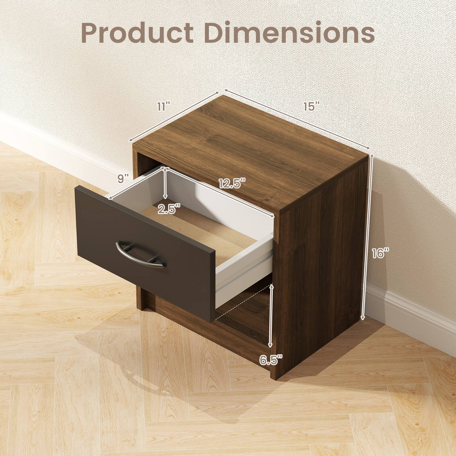 Product Dimensions: 11" x 15" x 9" x 12.5" x 2.5" x 16" x 6.5"