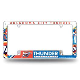 Rico Industries - Oklahoma City OKC Thunder NBA Chrome Metal License Plate Frame with Bold Full Frame Design - Multi
