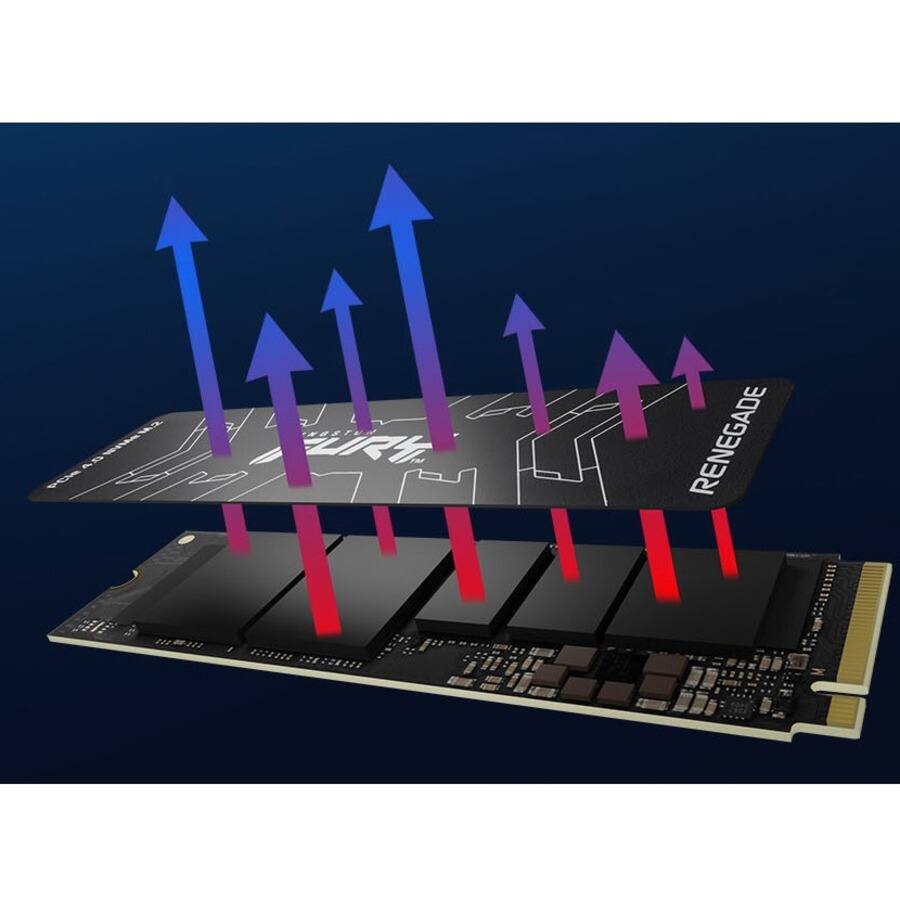 Alt View 5. Kingston - Kingston FURY Renegade 4 TB Solid State Drive - M.2 2280 Internal - PCI Express NVMe (PCI Express NVMe 4.0 x4) - Desktop.
