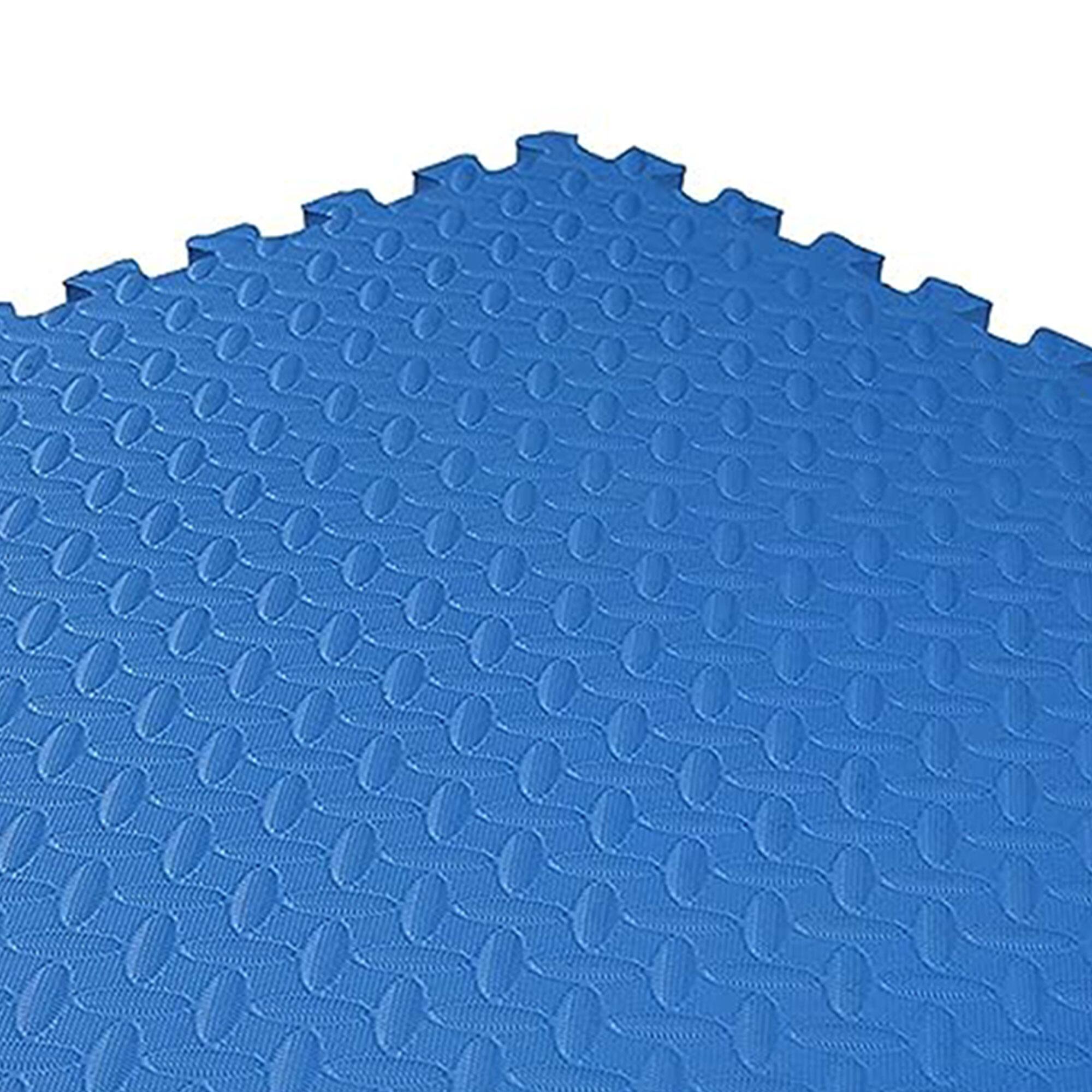 Alt View 7. Everyday Essentials - BalanceFrom Fitness 24 Sq Ft Interlocking EVA Foam Exercise Mat Tiles, Blue - Blue.