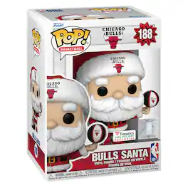 Chicago Bulls Santa Funko Pop! 2024 Exclusive Vinyl Figure - Multicolor