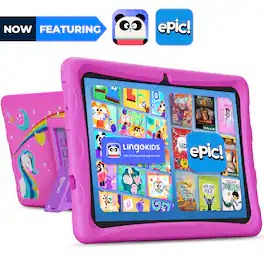 Contixo - K103 10" Kids Tablet, 8-Core, 3GB RAM, 32GB, Android 13, Disney E-books, Academy App & Kickstand Case - Pink