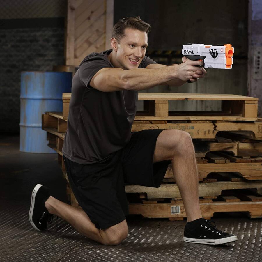 Hasbro Nerf Rival Kronos XVIII 500 Spring Action Blaster White ...