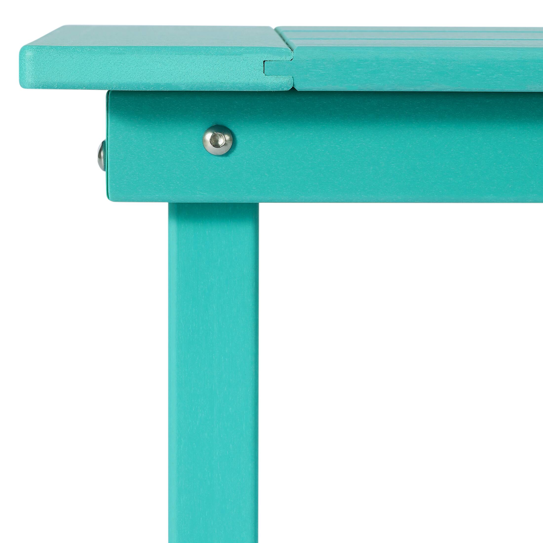 Alt View 3. WestinTrends - WestinTrends Malibu 6 Piece Outdoor Patio Dining Table and Armchair Dining Bench Set - Turquoise.
