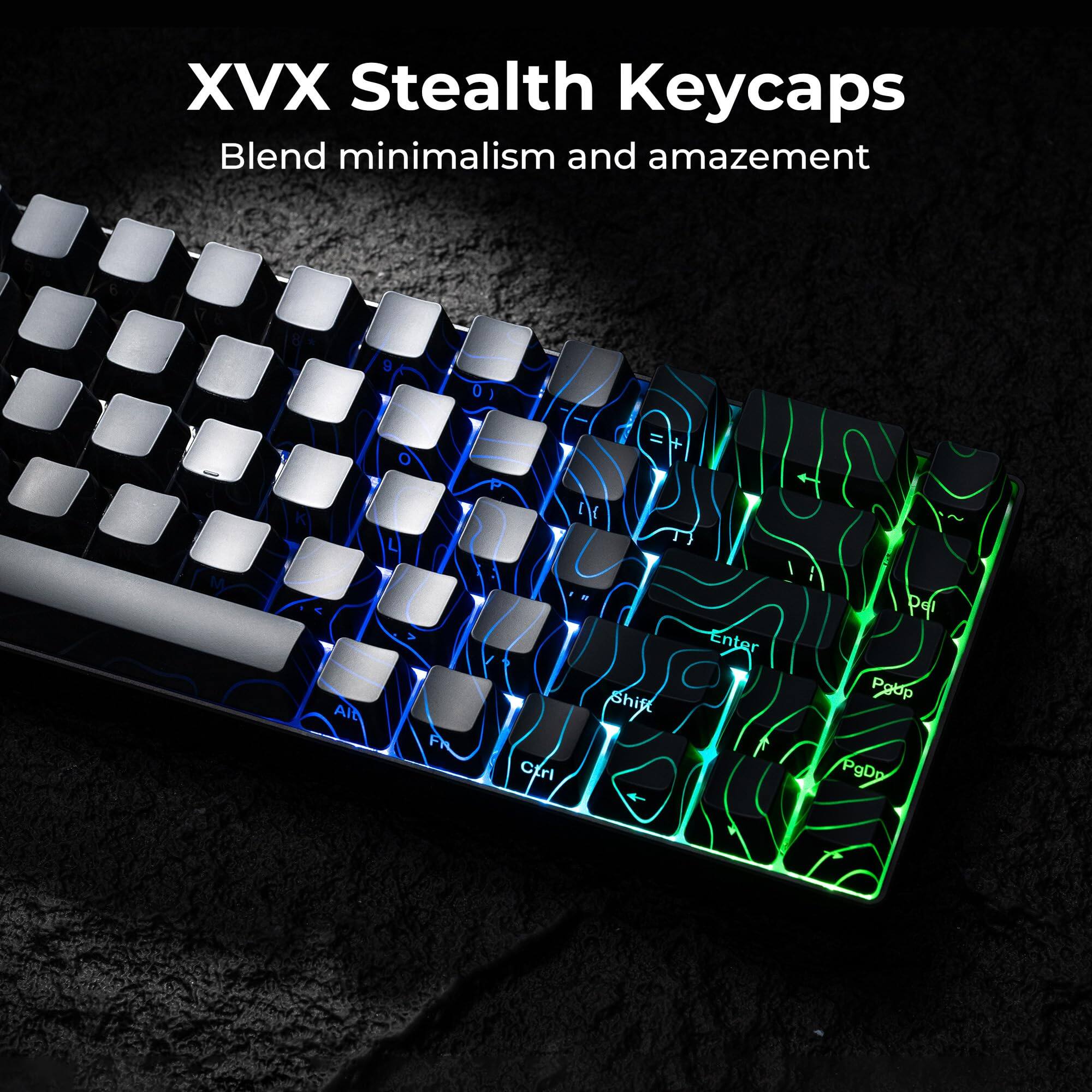 XVX Stealth Keycaps  
Blend minimalism and amazement