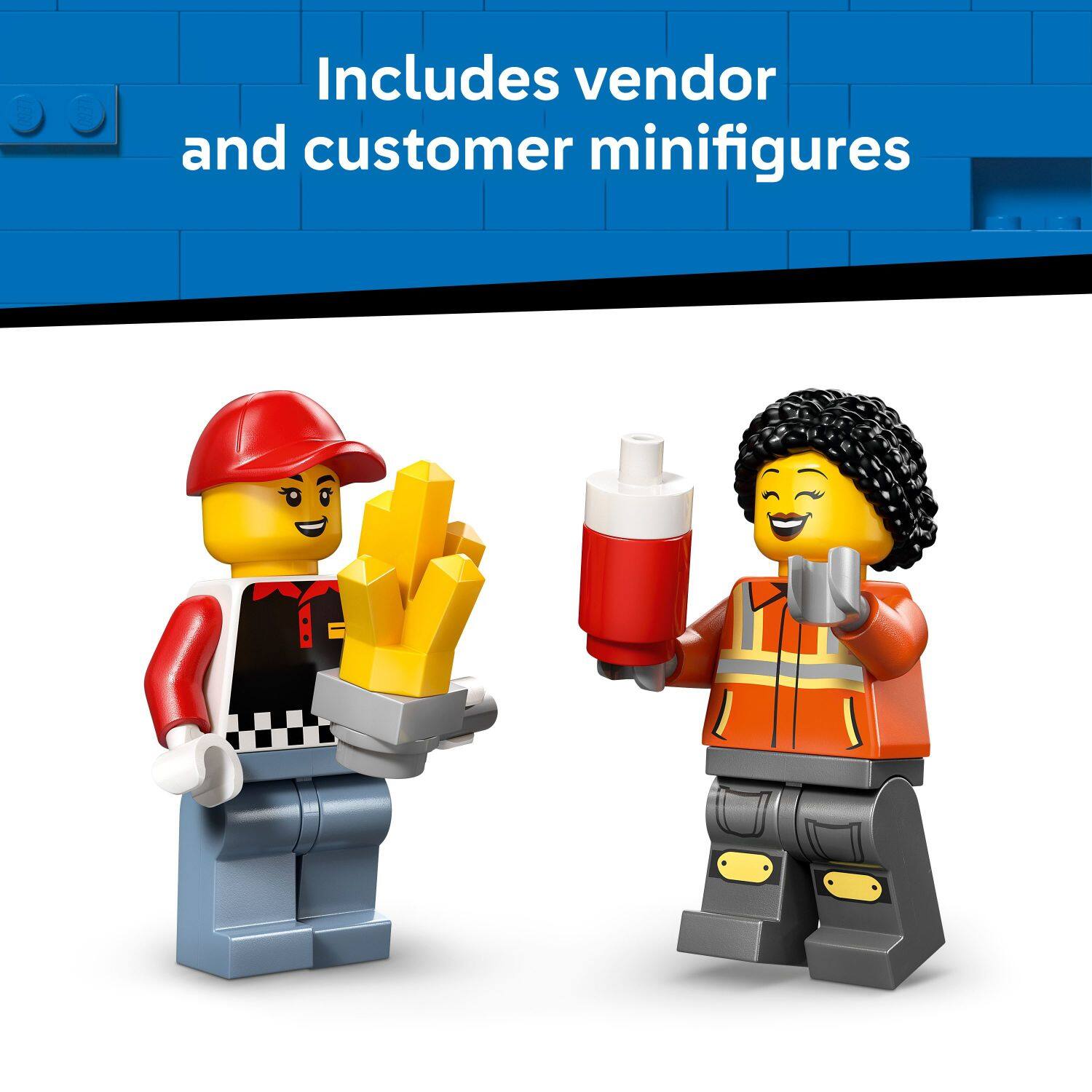 Includes vendor and customer minifigures