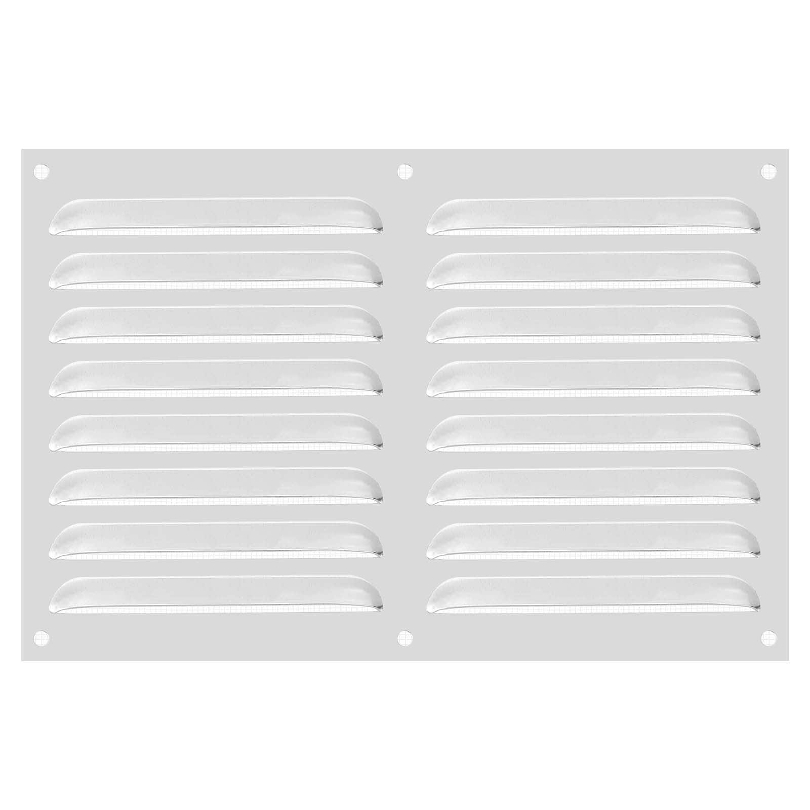 Unique Bargains - 8"x12" Aluminum Vent Cover, Screen Air Grille Ventilation Cover HVAC Louvered Grill Built-in Mesh for Home - Silver