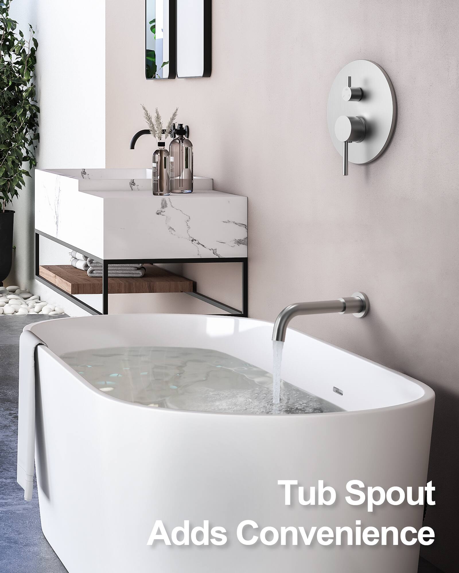 Tub Spout Adds Convenience