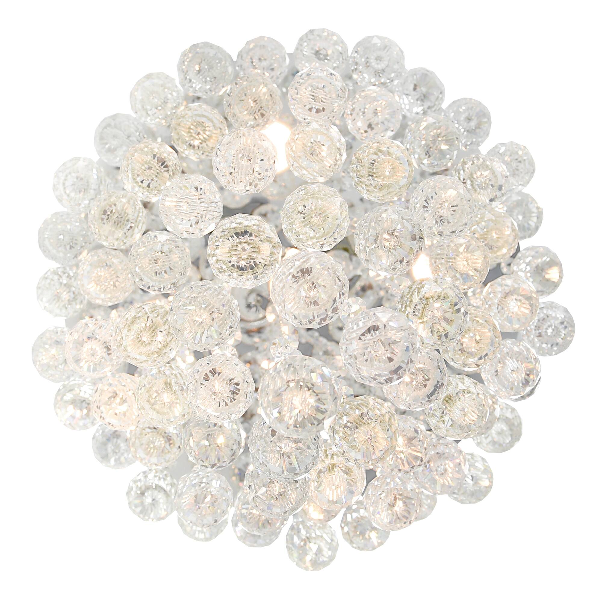 Alt View 1. CWI Lighting - Rain Drop 5 Light Flush Mount With Chrome Finish - Chrome.