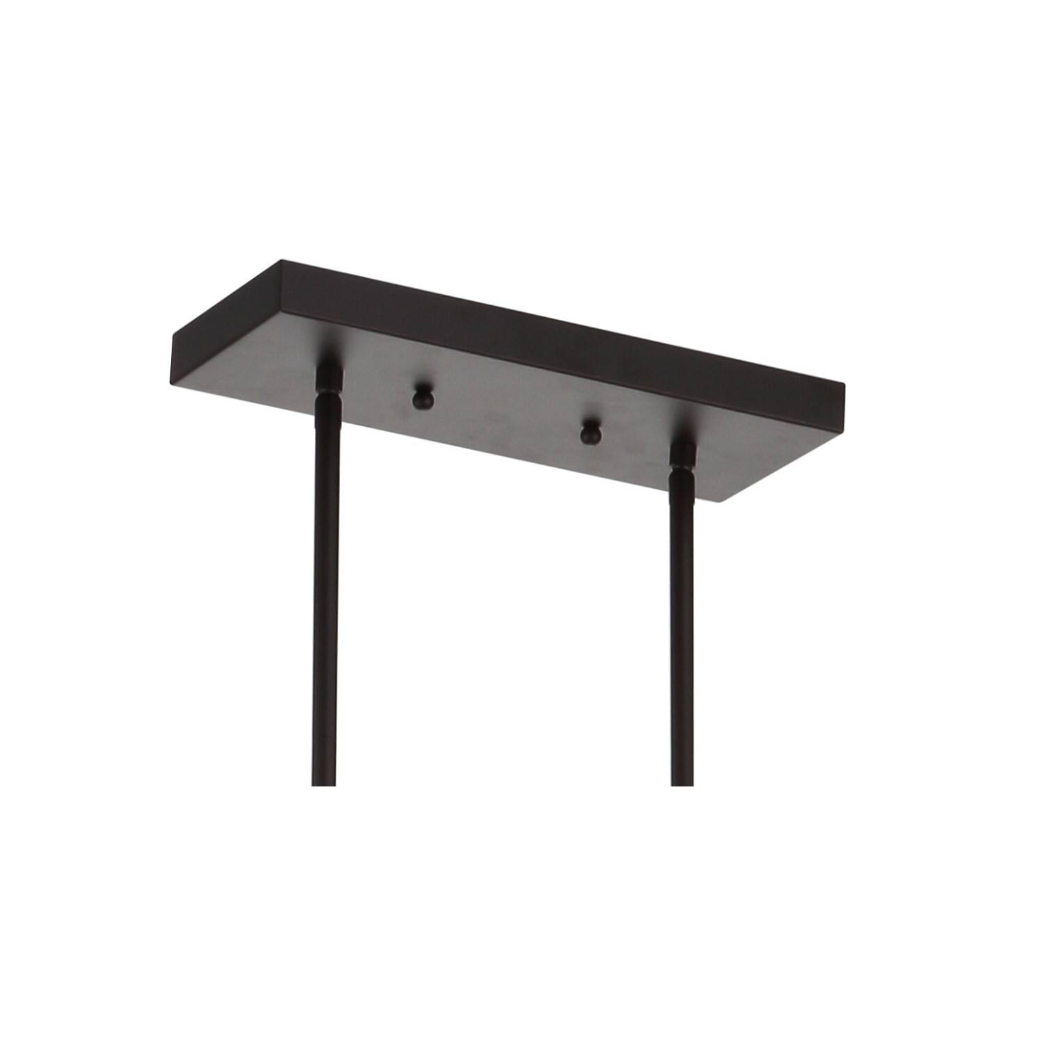 Alt View 5. Jonathan Y - Anna 38.5" Linear 5-light Metal/Glass LED Pendant, Oil Rubbed Bronze - Oil Rubbed Bronze / Clear.