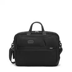 Front. TUMI - Alpha Large Briefcase for 15" Laptop - Black.