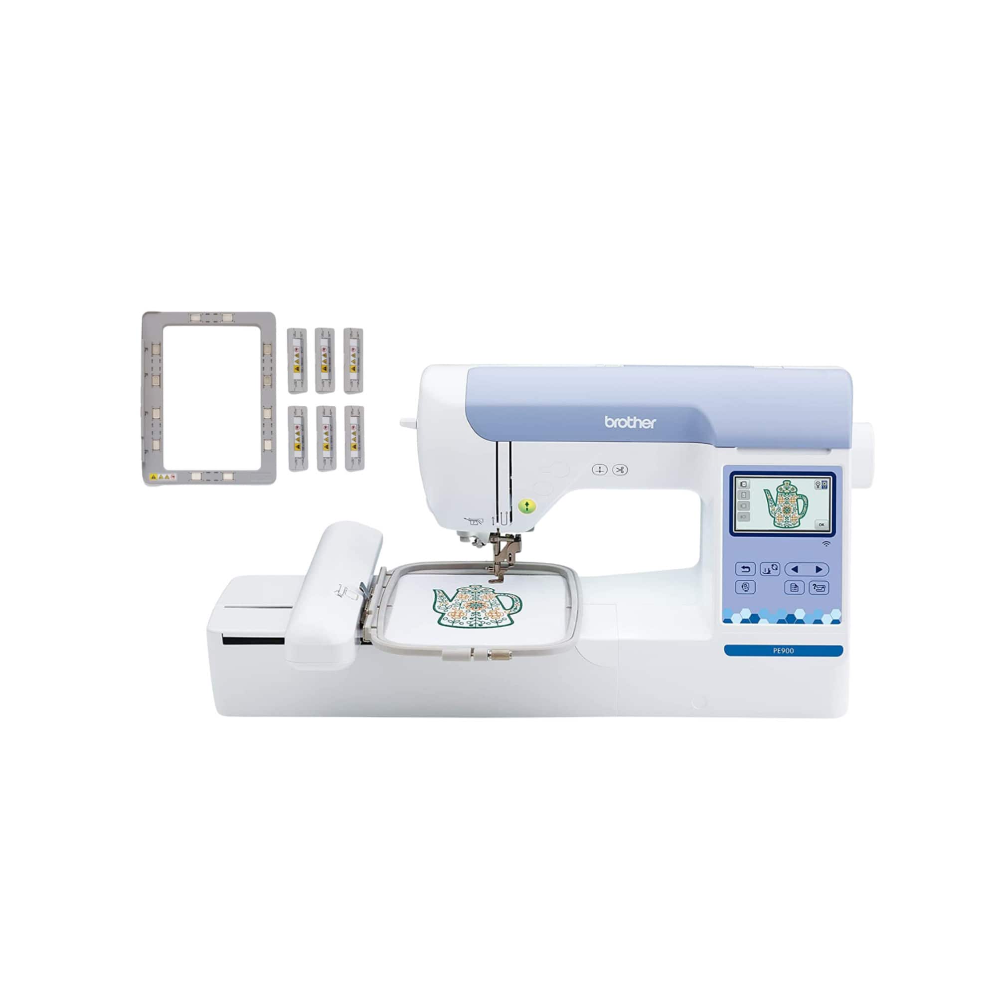 Brother - Elite PE900 Large Embroidery Machine Bundle with Magnetic Hoop