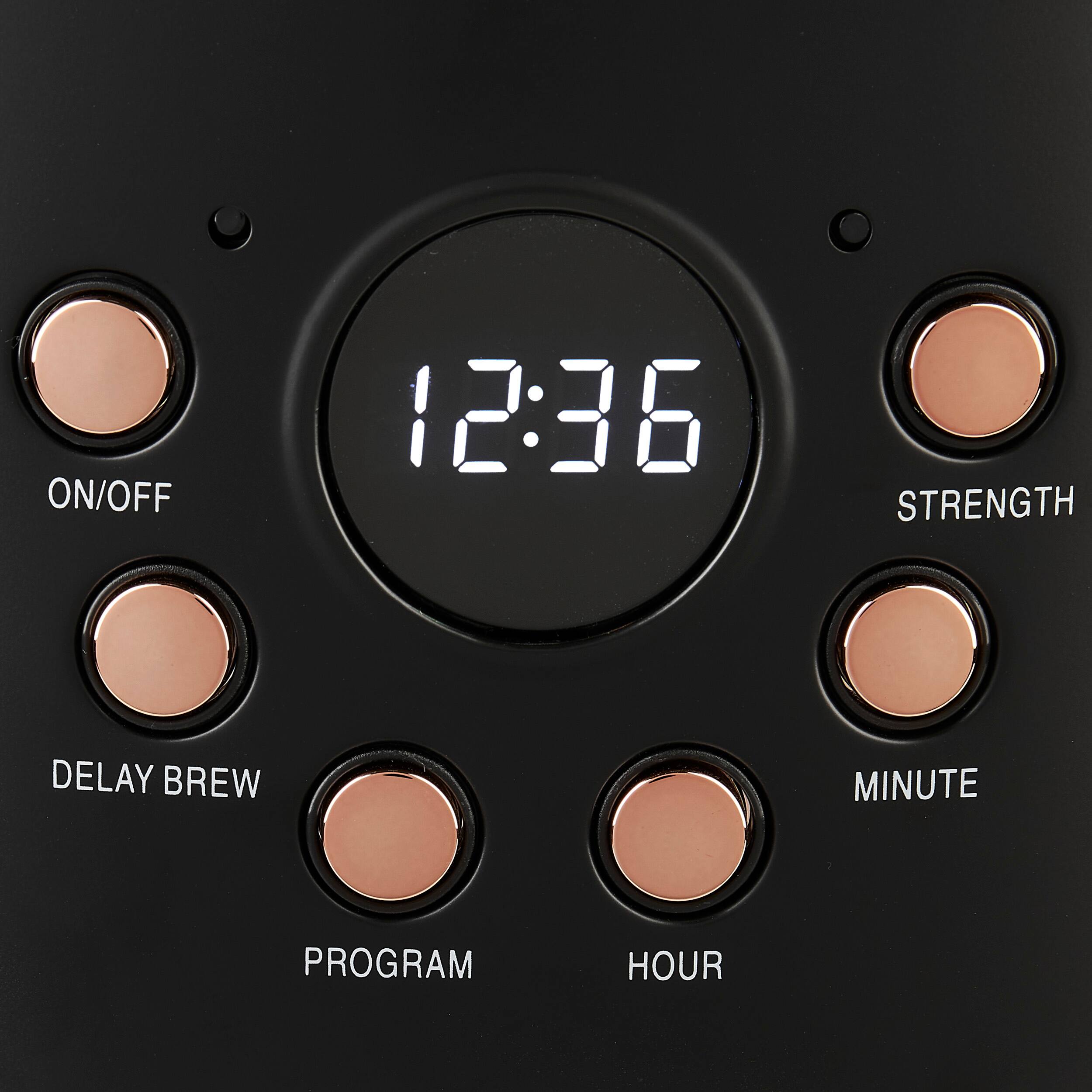 Alt View 1. Haden - 12-Cup Programmable Coffee Maker with Strength Control and Timer - Black and Copper.
