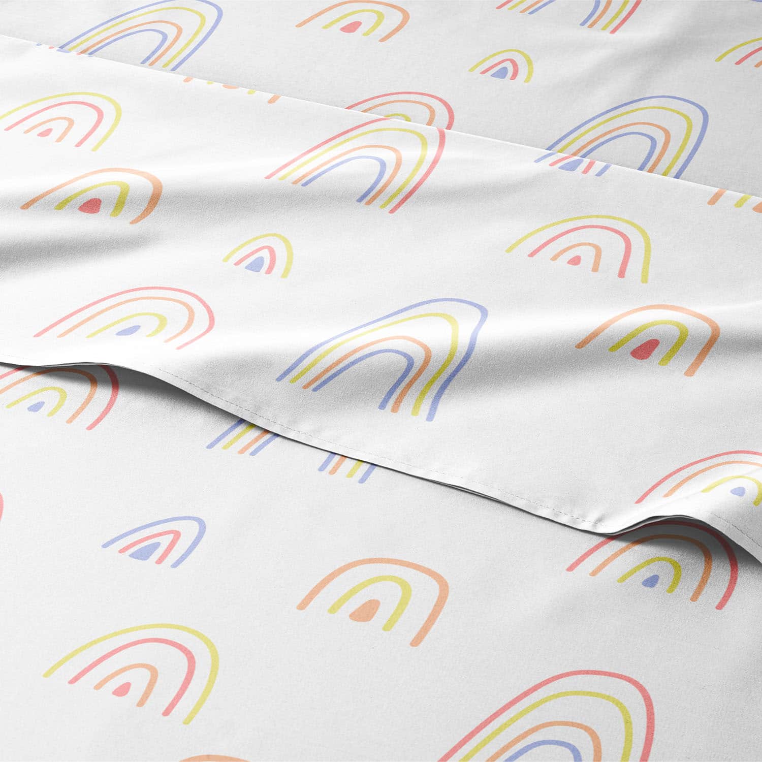 CGK Linens - Kids 4 Piece Bed Sheet Set - Cute & Cozy Wrinkle-Resistant with Vibrant Designs - Queen - Rainbows