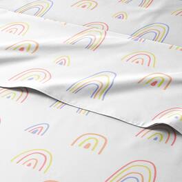 CGK Linens - Kids 4 Piece Bed Sheet Set - Cute & Cozy Wrinkle-Resistant with Vibrant Designs - Full - Rainbows
