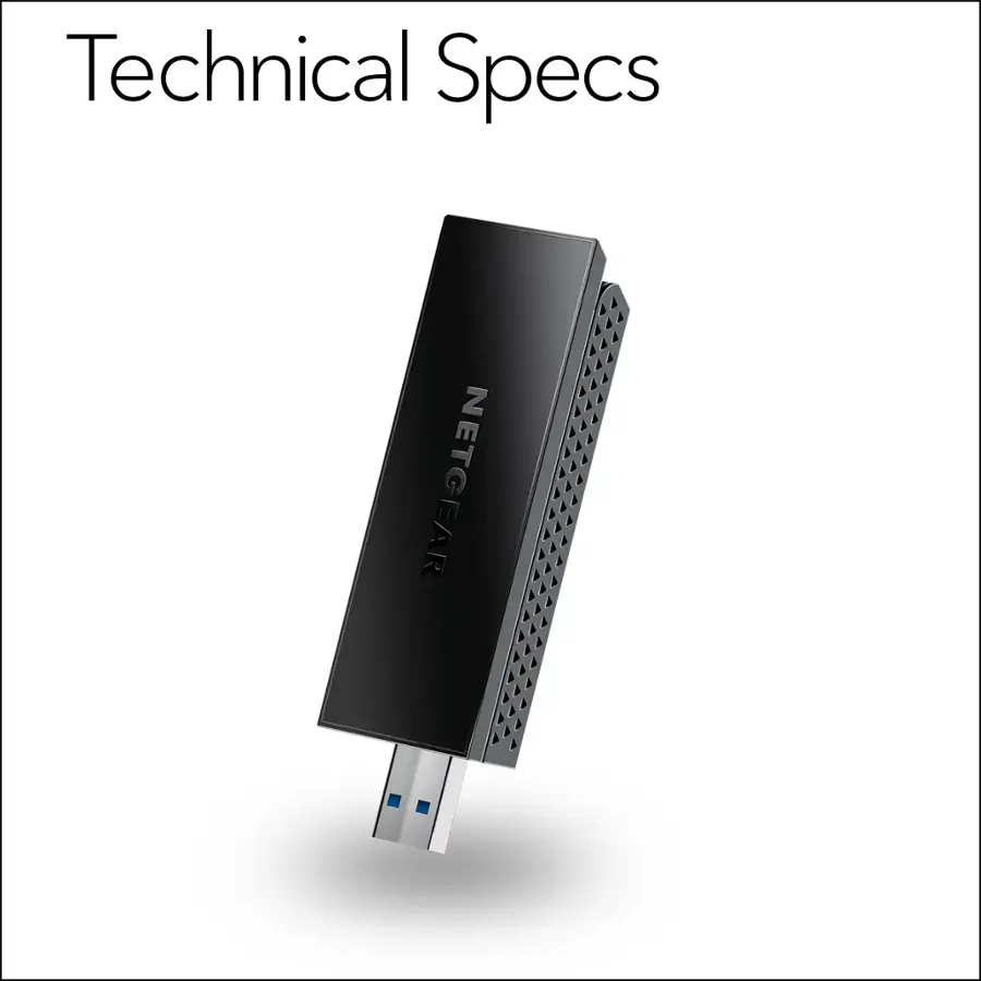 Netgeat Rtr Usb NETGEAR Nighthawk AX1800 Wi Fi 6 USB 3.0 Adapter Black A7500-100PAS ...