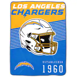 Pegasus - Los Angeles Chargers 60" x 80" Helmet Stripes Royal Plush Blanket - Multicolor