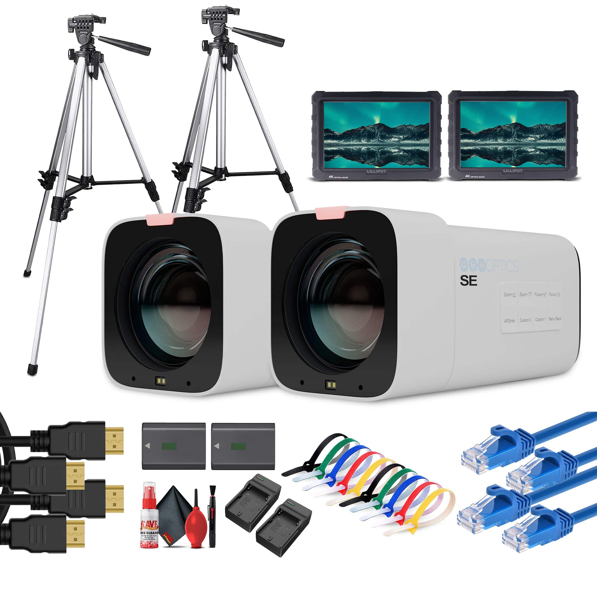 PTZOptics - Studio SE Hive-Linked PTZ Camera w/ 12x Optical Zoom, HD Streaming–White | More - White