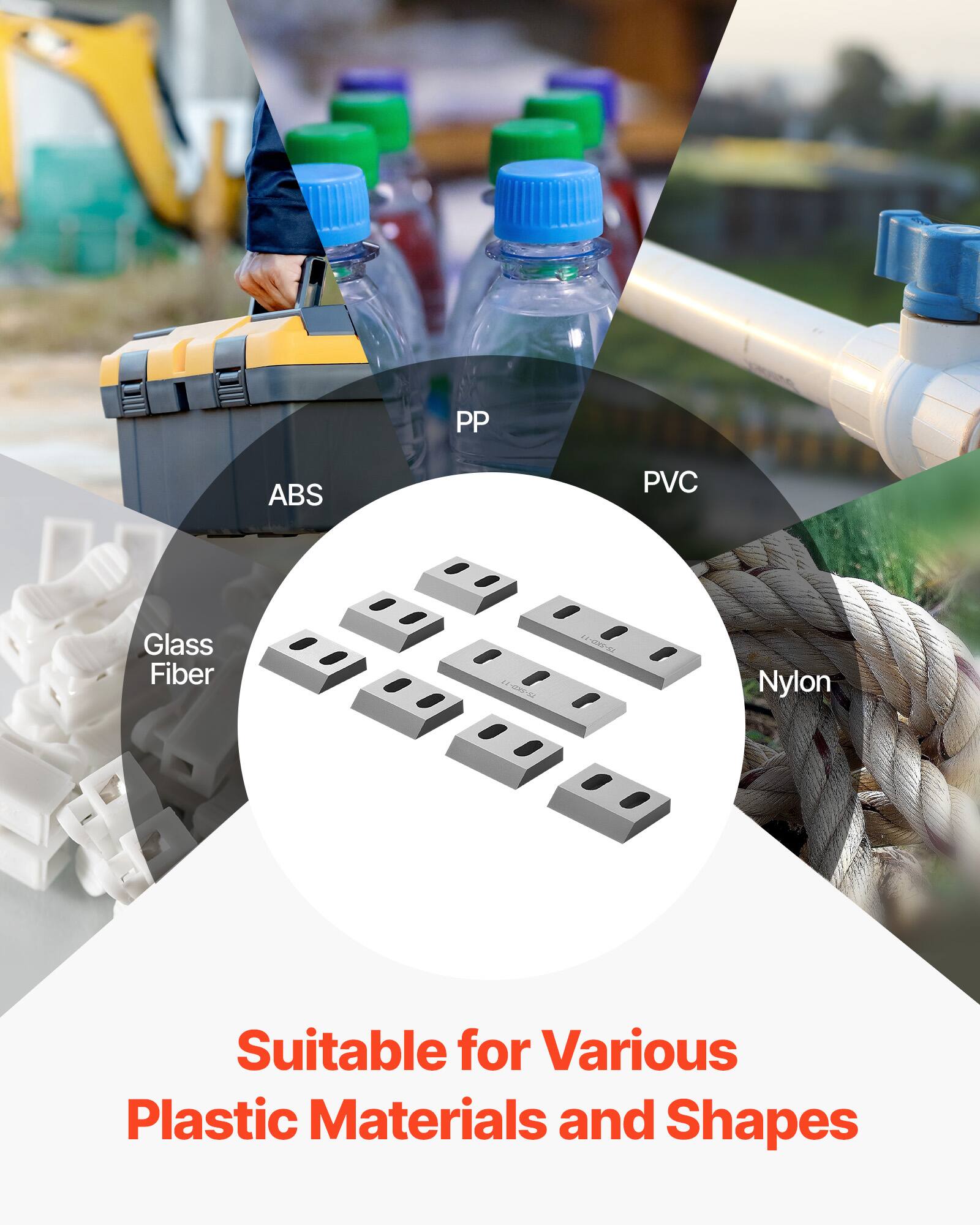 PP ABS PVC Glass Fiber 2 traru Nylon Suitable for Various Plastic Materials and Shapes