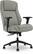 Front. Thomasville - Darius Bonded Leather Executive Modern Office Chair with Adjustable Arms - Gray.
