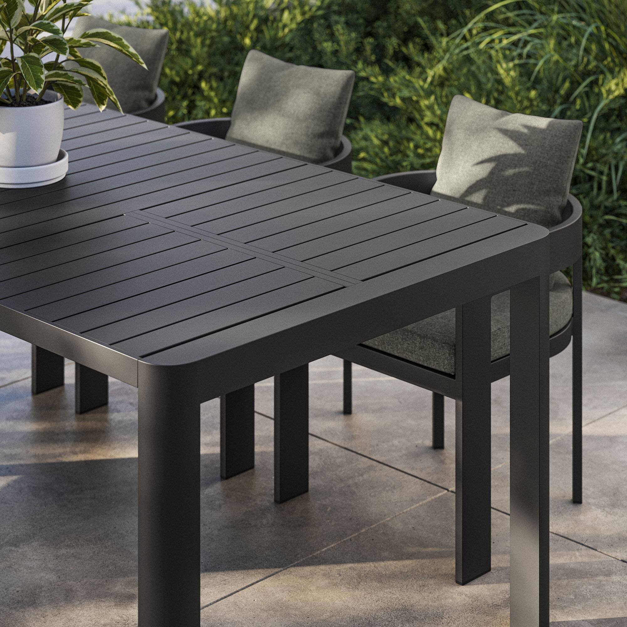 Alt View 1. Modway - Tahoe Outdoor Patio Aluminum Extendable Dining Table by Modway - Gray.