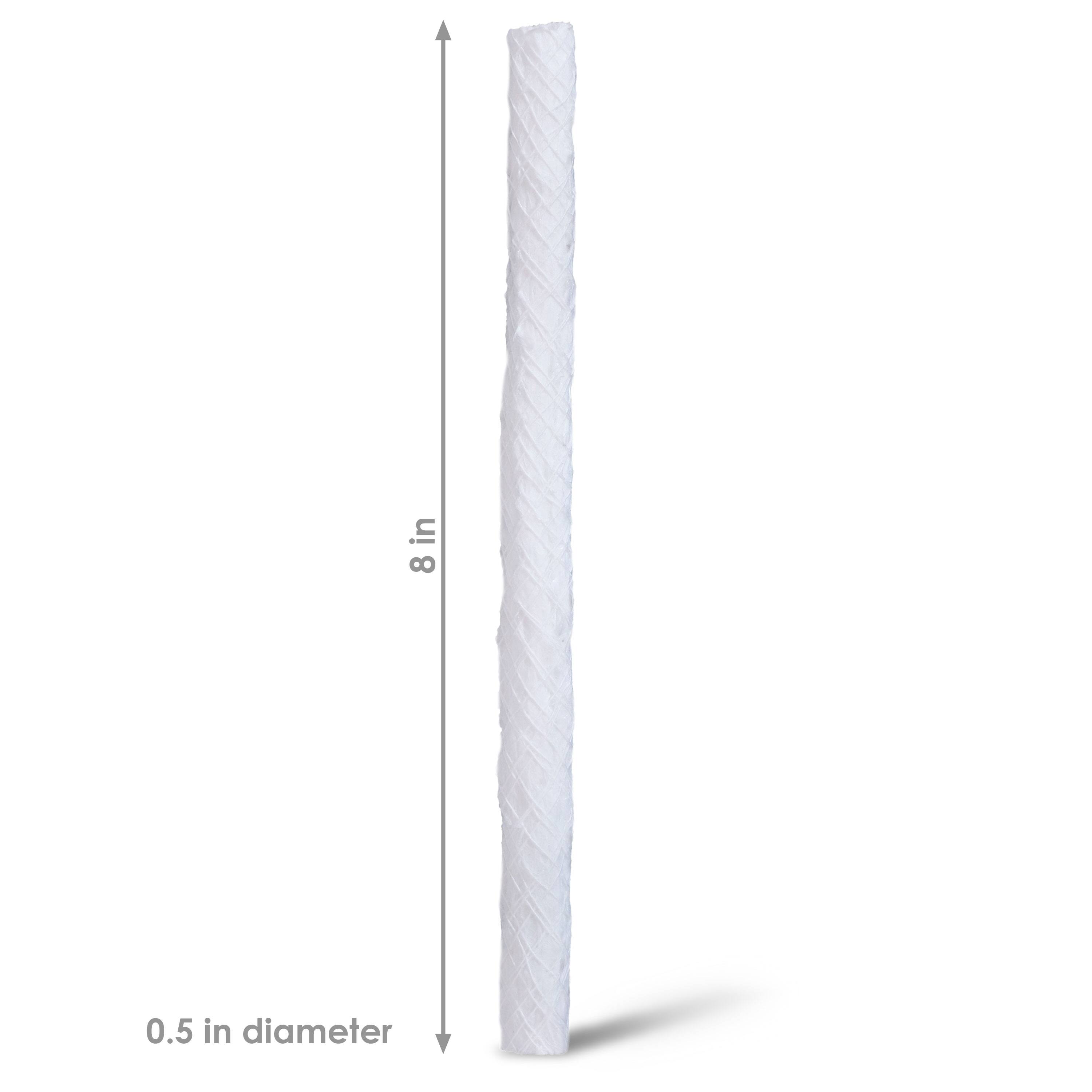 8 in  
0.5 in diameter