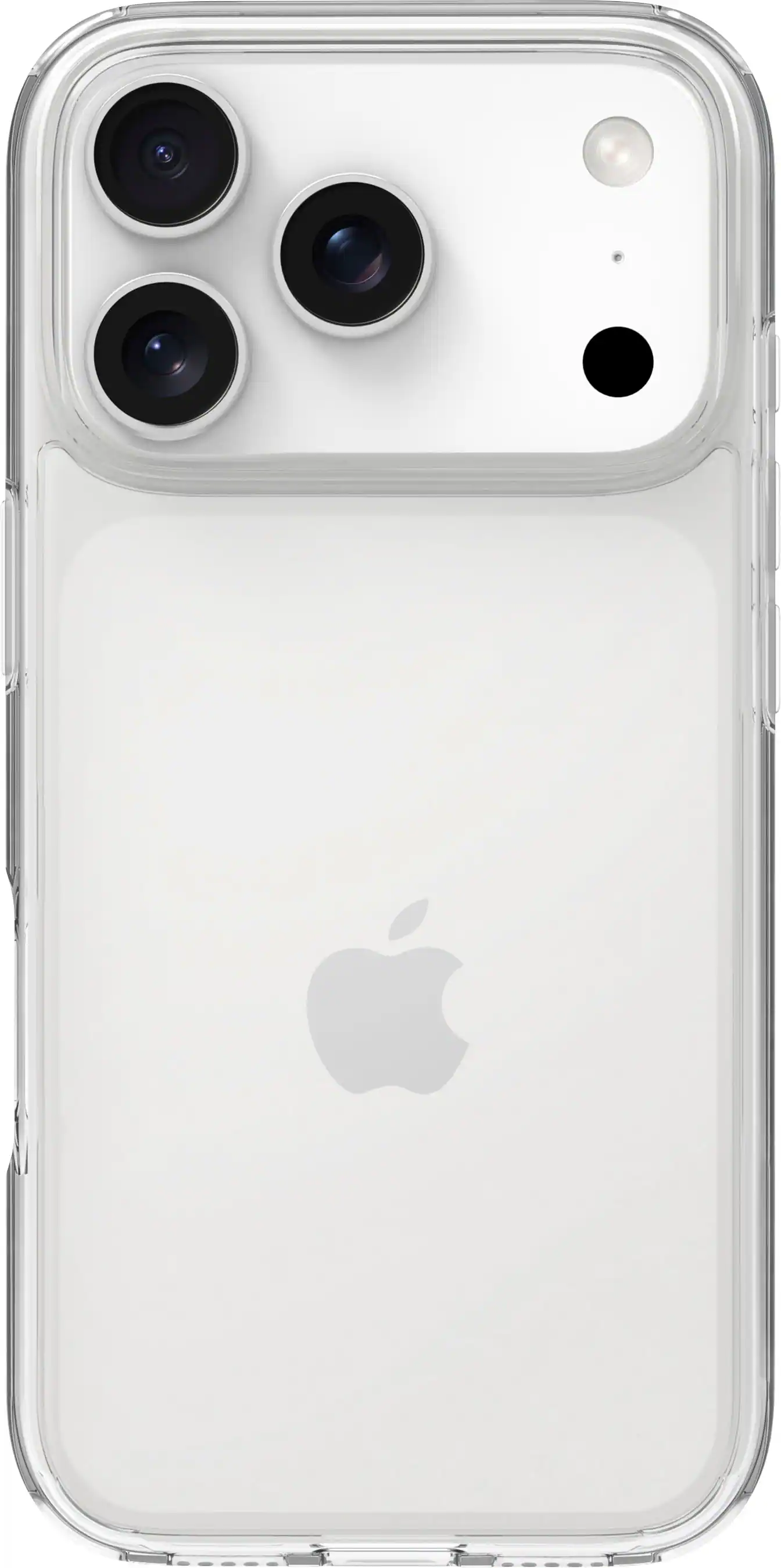 Front. Insignia™ - Hard-Shell Case for Apple iPhone 17 Pro - Clear.