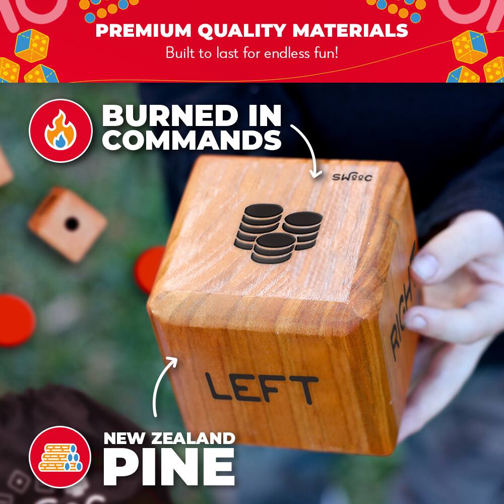 PREMIUM QUALITY MATERIALS  
Built to last for endless fun!  

BURNED IN COMMANDS  
SWRC  

LEFT  

NEW ZEALAND PINE