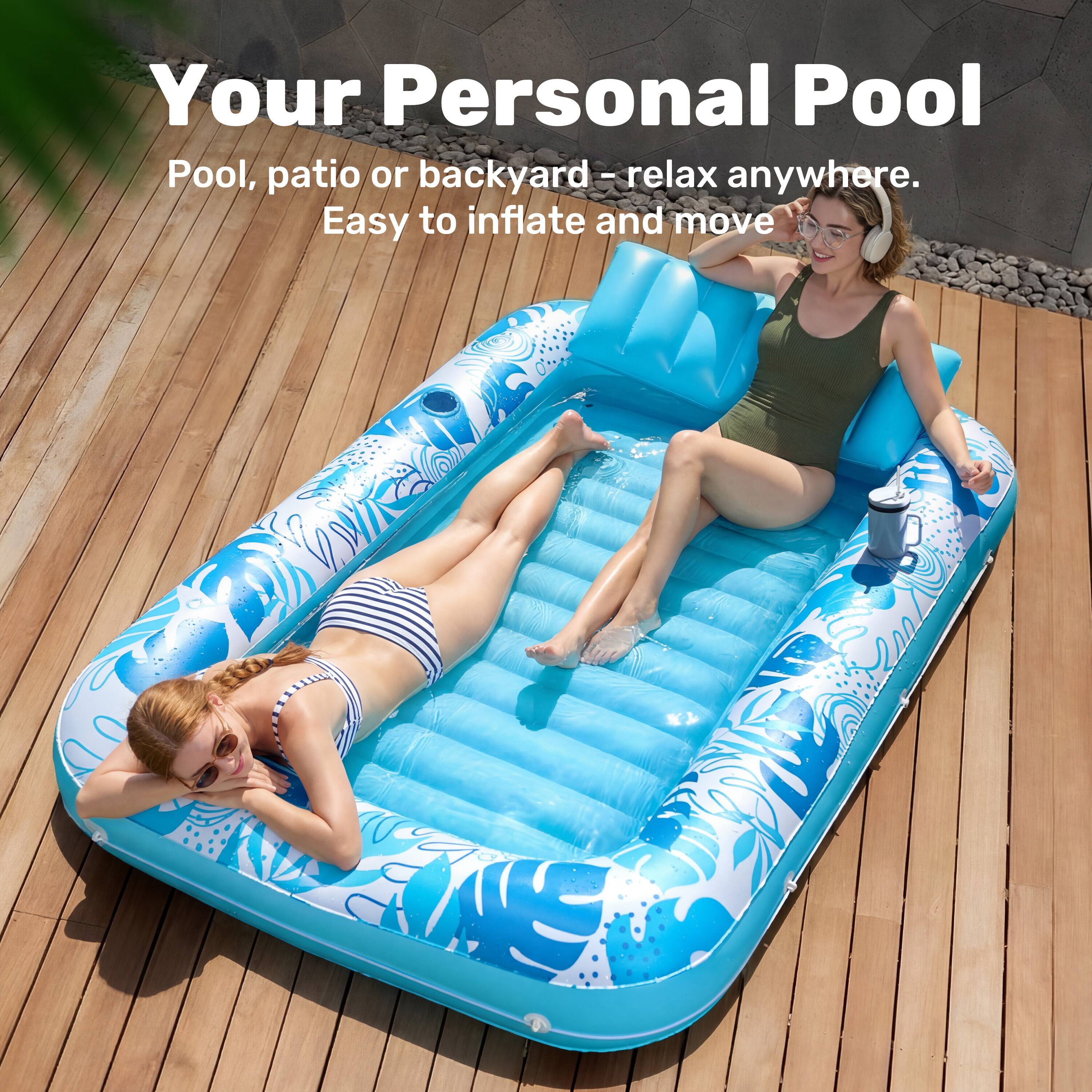 Your Personal Pool

Pool, patio or backyard - relax anywhere. Easy to inflate and move