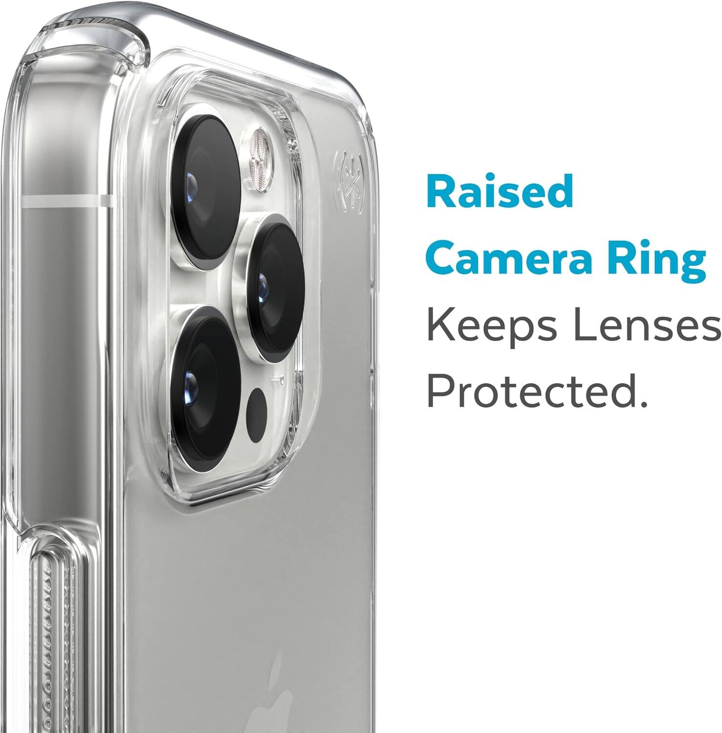 Raised Camera Ring Keeps Lenses Protected.