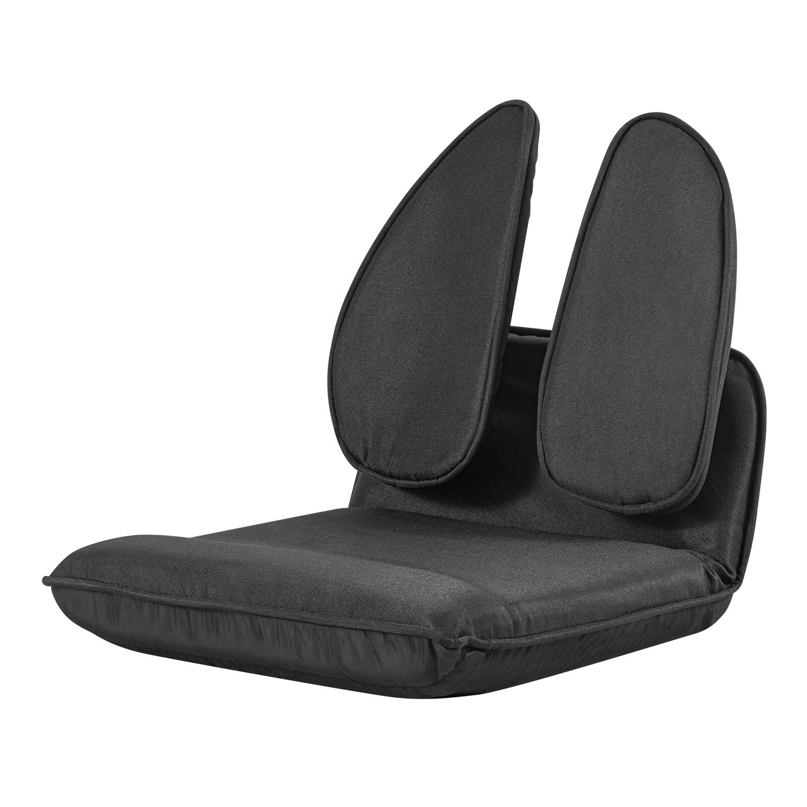 Alt View 5. VEVOR - Floor Chair, 5 Adjustable Positions Folding Floor Gaming Chair with Ergonomic Back Support, Sturdy Metal Frame - Black.