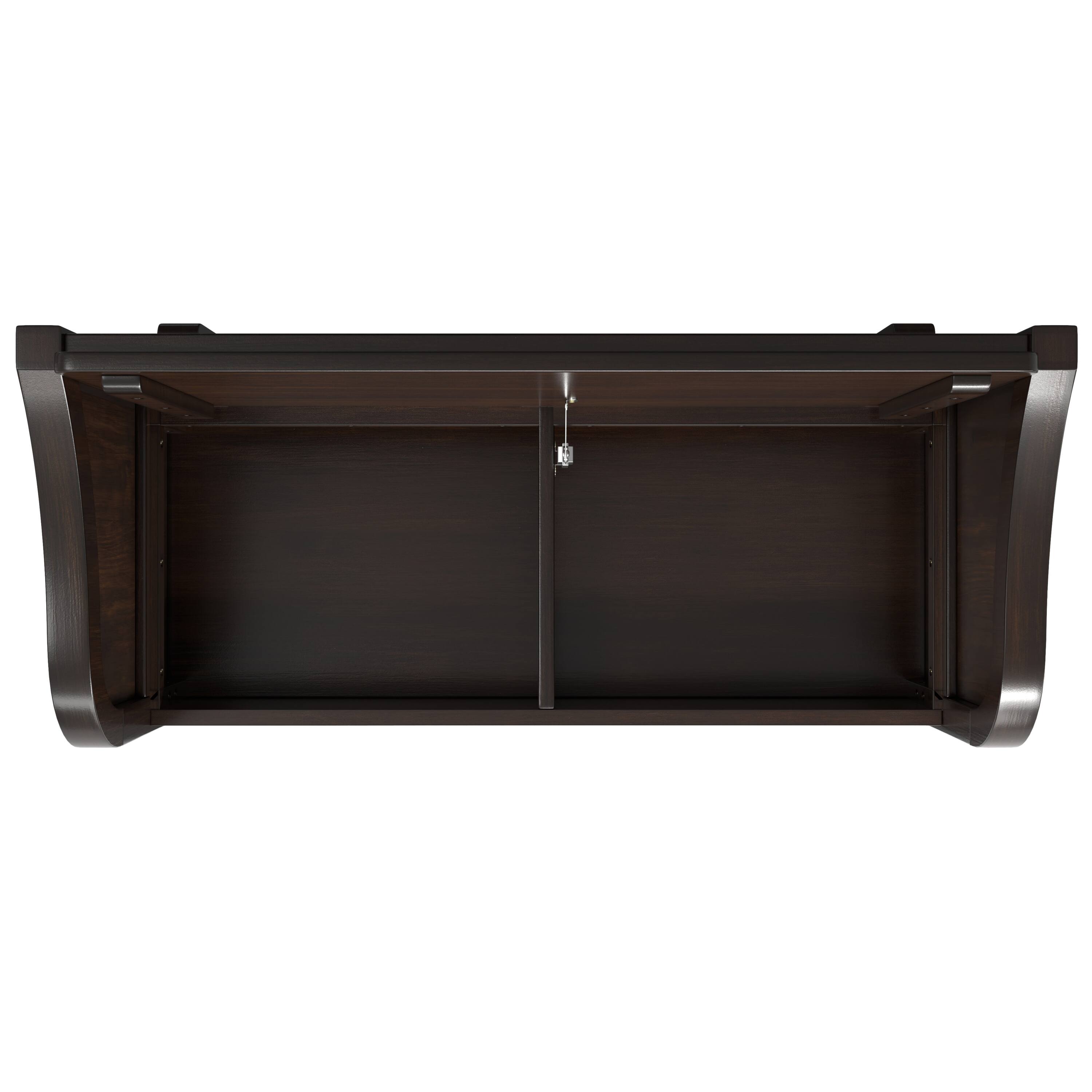 Alt View 2. Simpli Home - Simpli Home Connaught SOLID WOOD 42 inch Wide Traditional Entryway Storage Bench with Shelf in Chestnut Brown - Chestnut Brown.