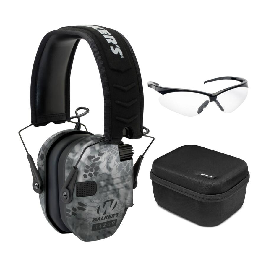 Walter Razor Digital Walker’s Walkers Razor Digital Ear Muffs (Raid Kryptek) with Glasses ...
