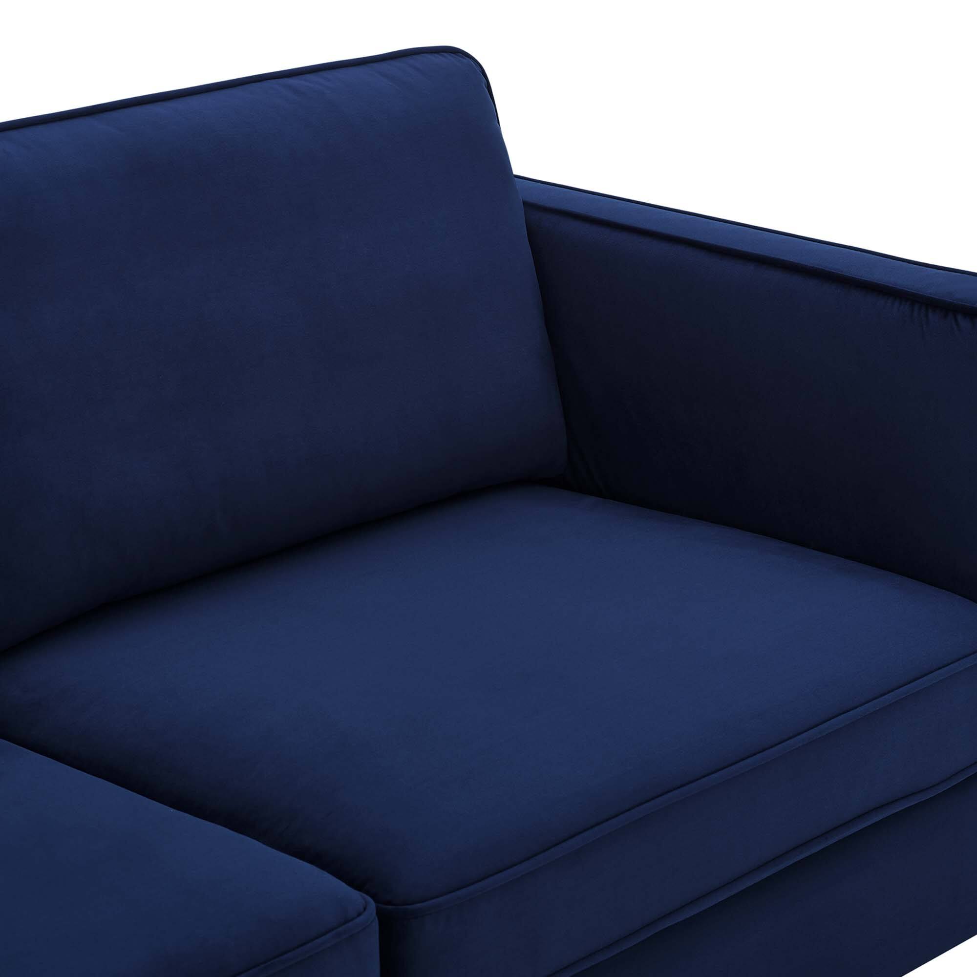 Alt View 5. Modway - Kaiya Performance Velvet Sofa by Modway - Midnight Blue.