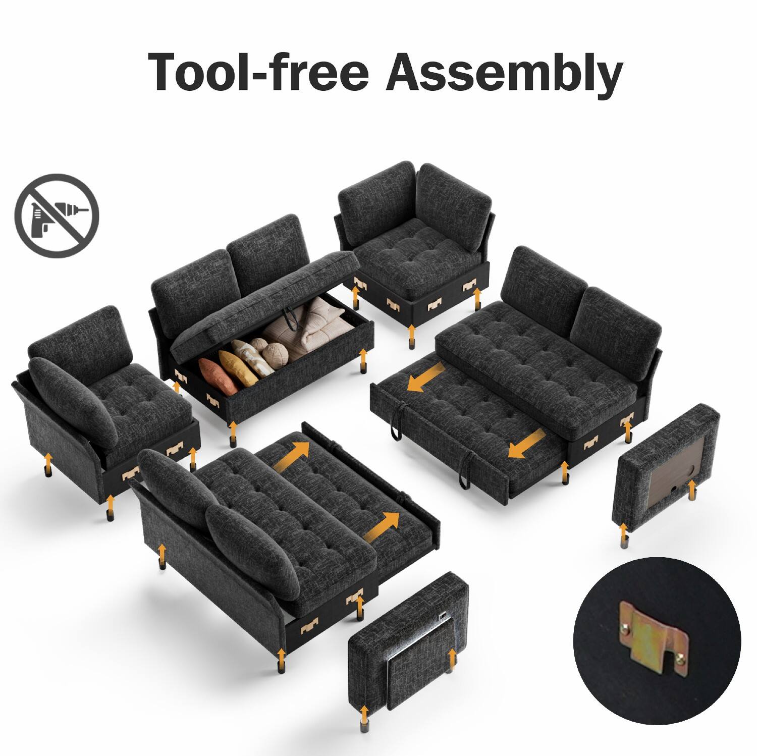 Tool-free Assembly