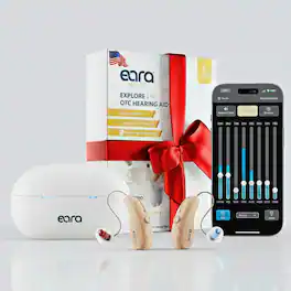 Eara - Bluetooth Rechargeable OTC Hearing Aids with APP Control & Self-Fitting, Phone Call & Music, FDA Registered - Beige