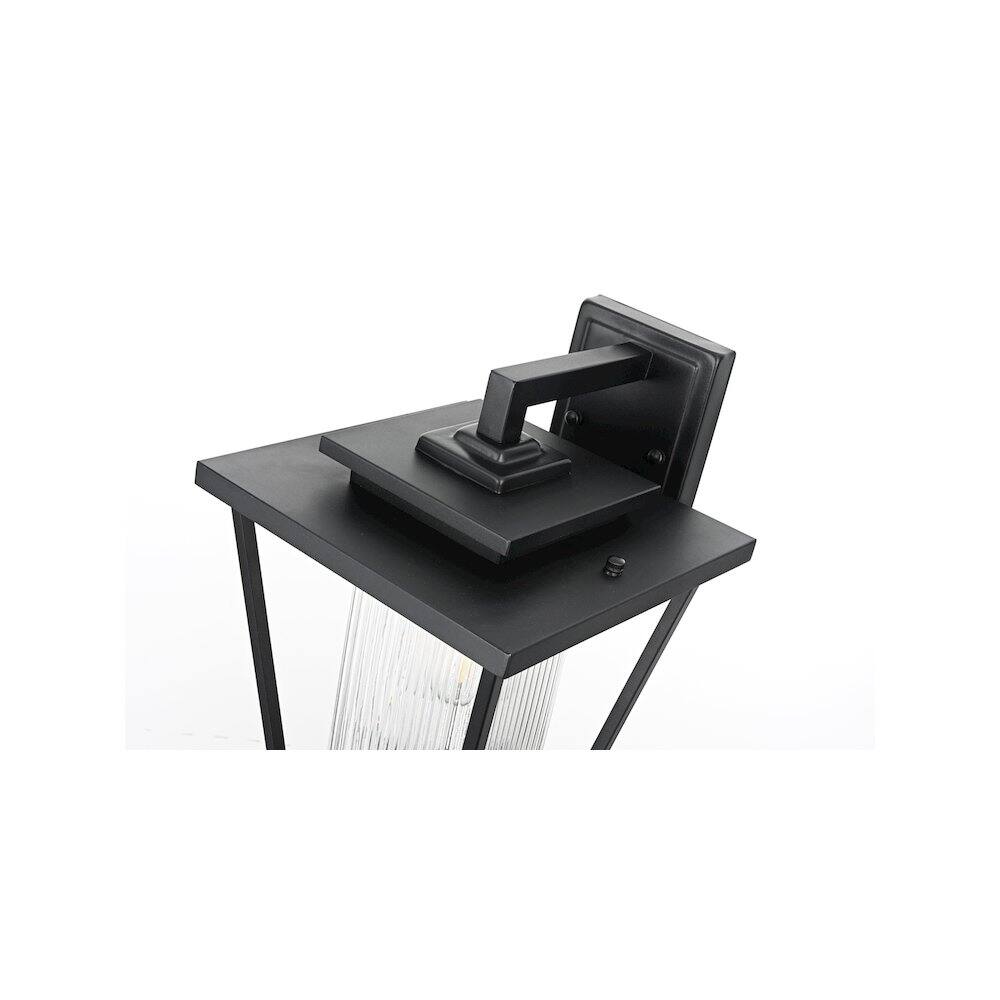 Alt View 3. Elegant Lighting - York 7 inch Outdoor Pendant in Black - Black.