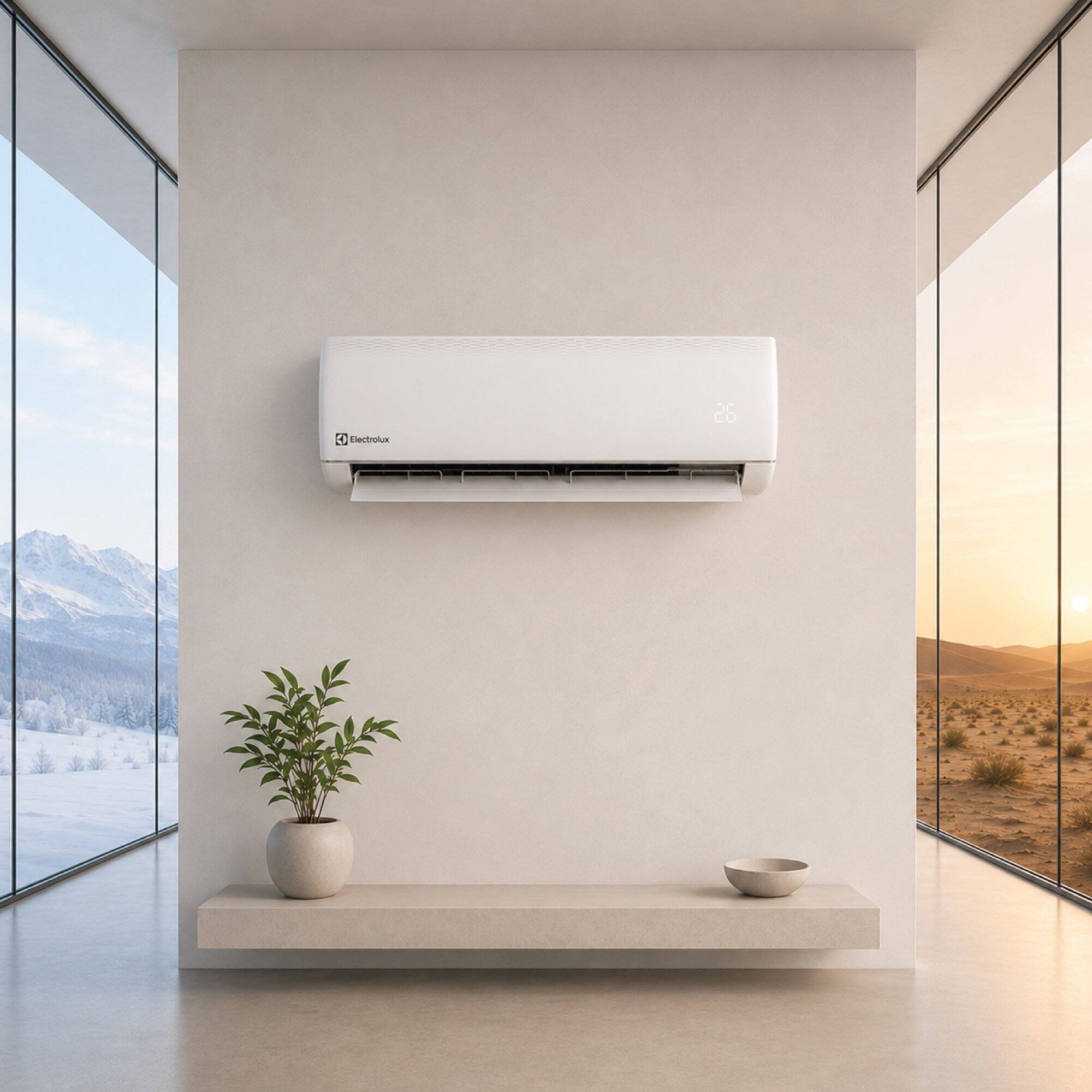 Alt View 9. Electrolux - Vega 1000 Sq Ft 18000 BTU Smart Mini Split Air Conditioner & Heat Pump with Remote and Wi-Fi - White.